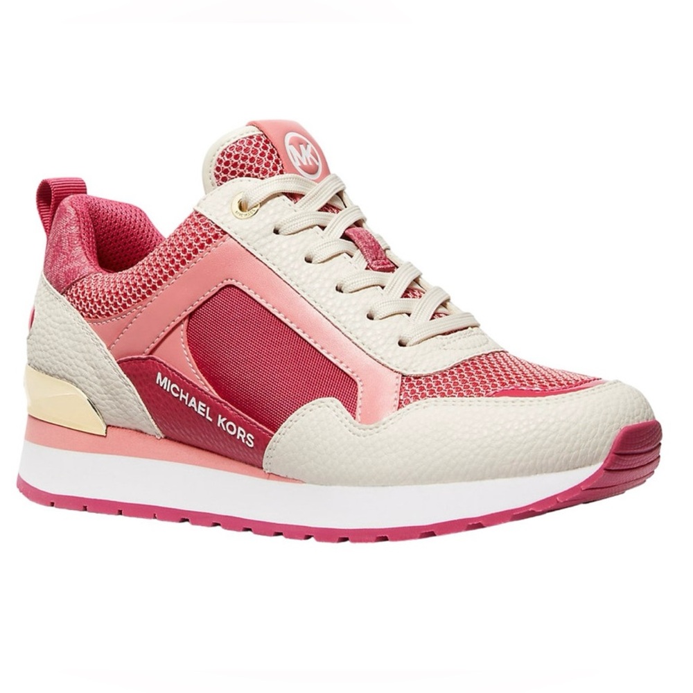 Michael Kors Wilma Trainer Sneakers Carmine Pink Size 10 M